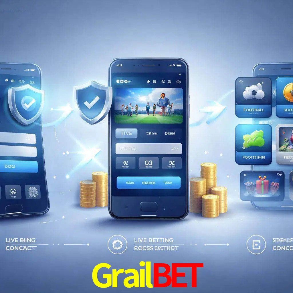 Pasos de acceso a la app Grailbet en pantalla de teléfono móvil
