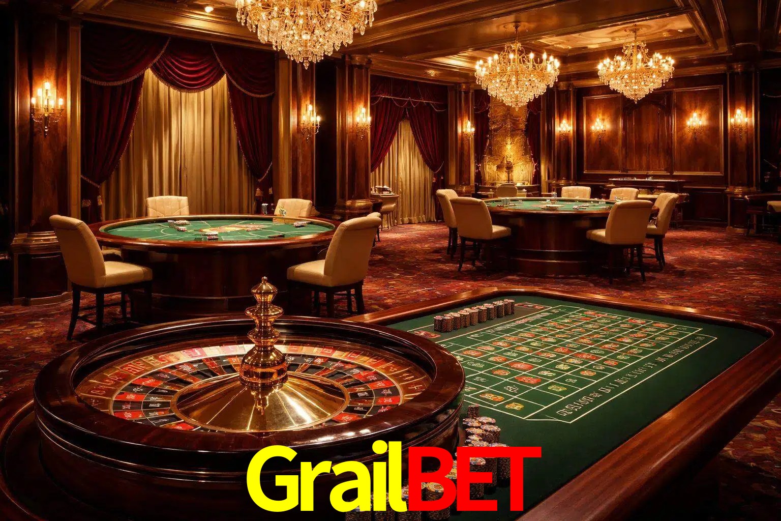 Una escena premium de mesa de casino en vivo con cartas, elementos de ruleta y un ambiente pulido de estudio de transmisión.